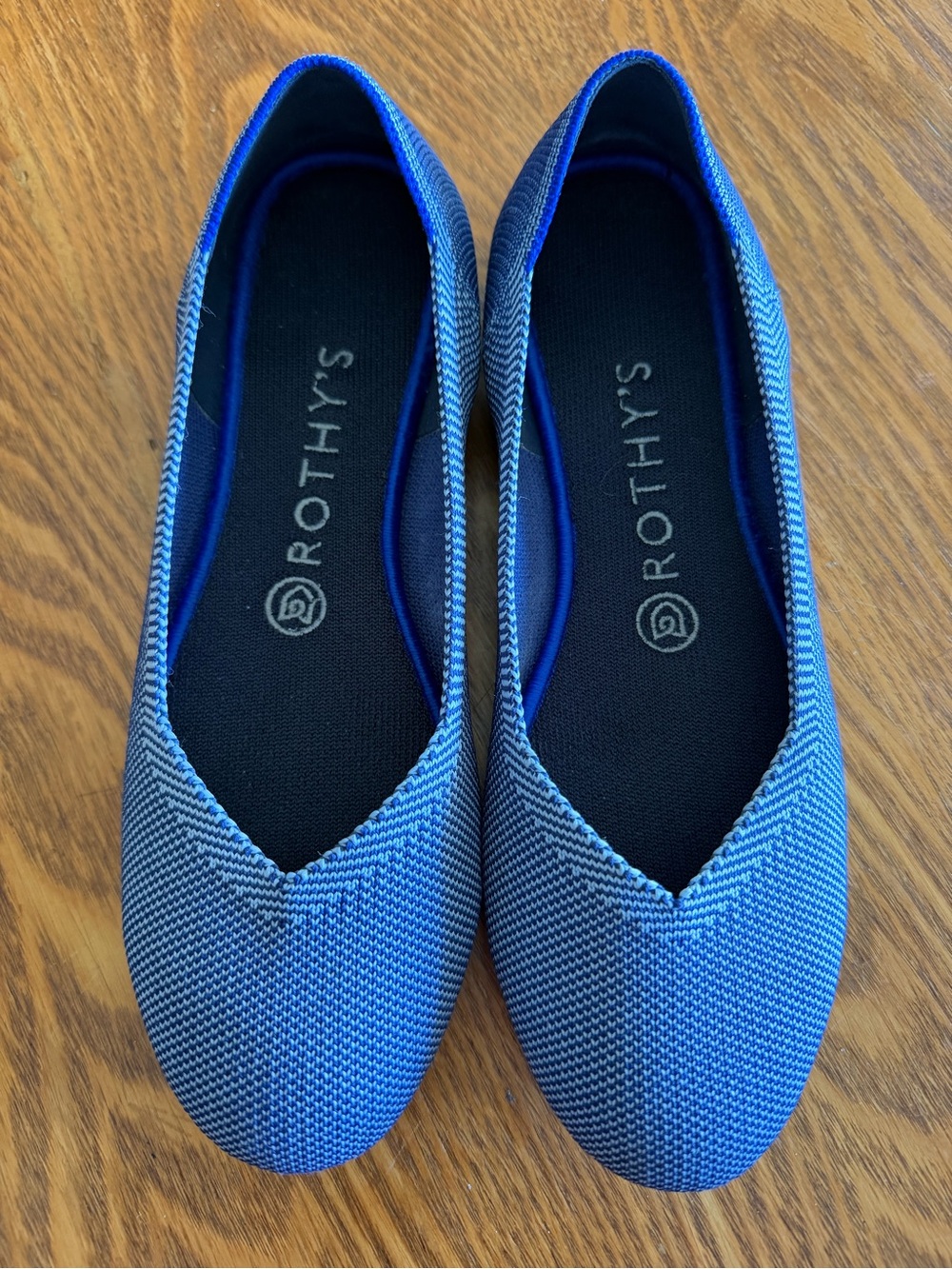 Rothy's The Flat Indigo Mini Stripe Ballet Flats